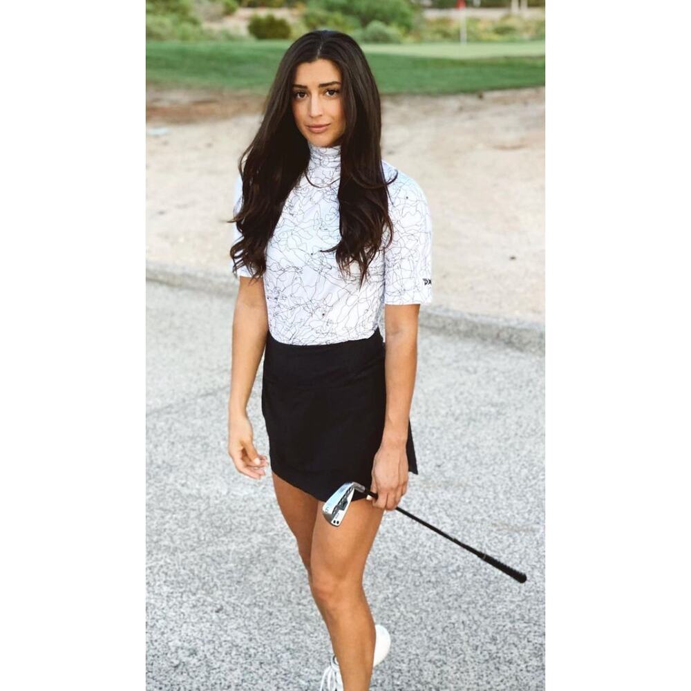 NWT PXG Women’s Outline Fairway Camo Shirt Luxury Golf Top S $125